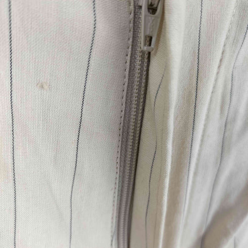 デラックス DELUXE ストライプ タック リネン スラックス メンズ JPN:L