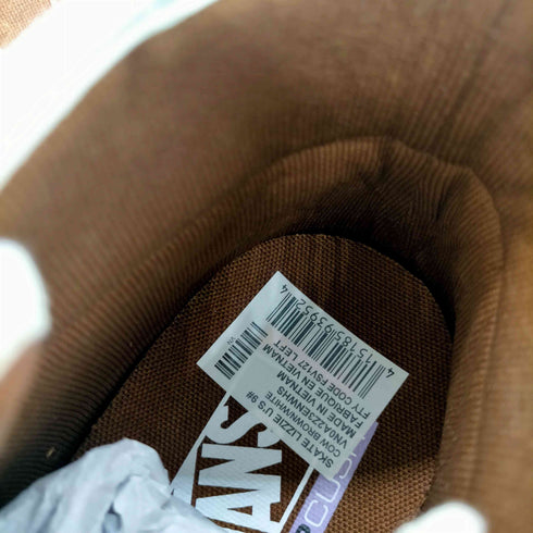 バンズ VANS SKATE LIZZIE COW BROWN/WHITE スケート リジー カウ ハイカット スニーカー メンズ UK:9