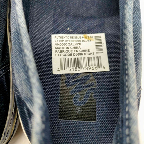 バンズ VANS 24SS Authentic Reissue 44 LX Dip Dye Dress Blues オーセンティック リイシュー ディップ ダイ ドレス ブルース ローカット スニーカー メンズ UK:9