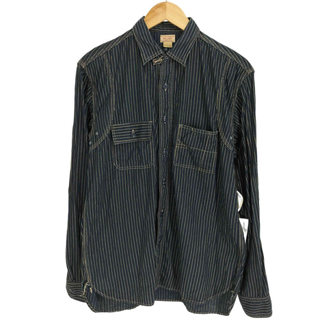 オールドジョーアンドコー OLD JOE & CO. ストライプ 長袖ワークシャツ メンズ 15 1/2