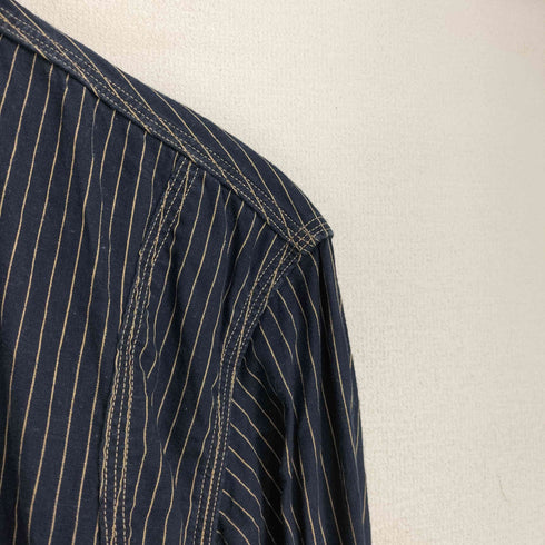 オールドジョーアンドコー OLD JOE & CO. ストライプ 長袖ワークシャツ メンズ 15 1/2