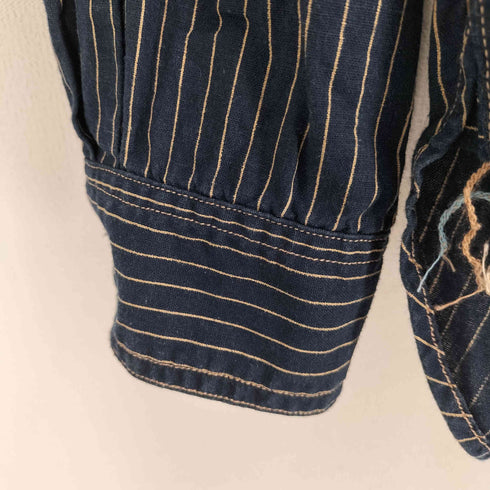 オールドジョーアンドコー OLD JOE & CO. ストライプ 長袖ワークシャツ メンズ 15 1/2