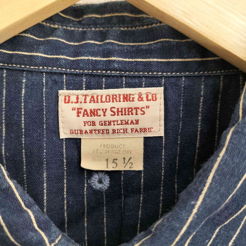 オールドジョーアンドコー OLD JOE & CO. ストライプ 長袖ワークシャツ メンズ 15 1/2