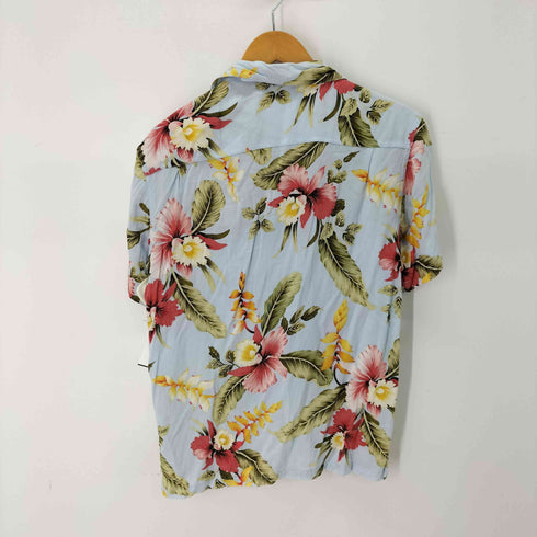 Styled By ORIGINAL レーヨン100 総柄アロハシャツ ハイビスカス メンズ JPN:M
