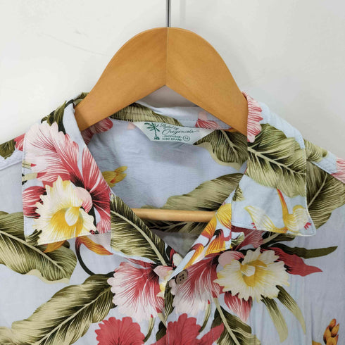 Styled By ORIGINAL レーヨン100 総柄アロハシャツ ハイビスカス メンズ JPN:M