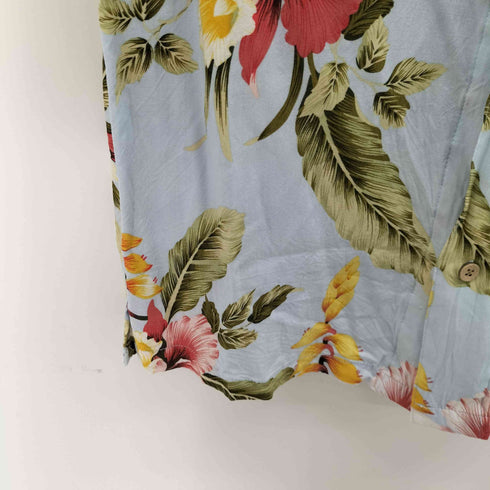 Styled By ORIGINAL レーヨン100 総柄アロハシャツ ハイビスカス メンズ JPN:M