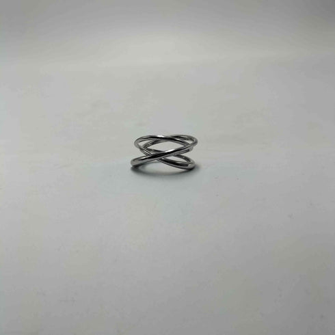 ♯17.5号 刻印無 シルバー コイル デザインリング メンズ  17.5号