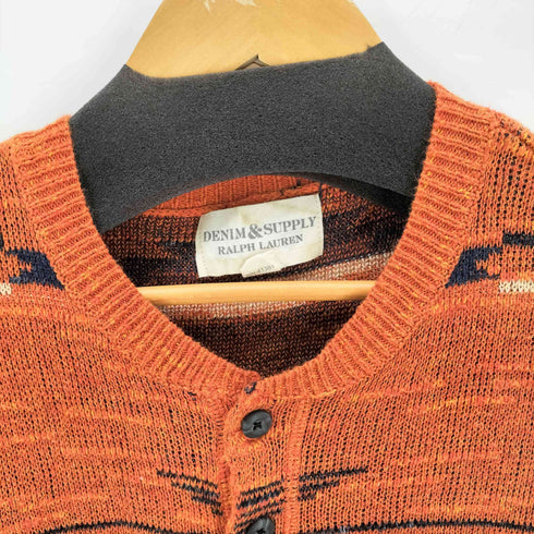 デニムアンドサプライ ラルフローレン DENIM & SUPPLY RALPH LAUREN 総柄 ヘンリーネックコットンニット メンズ JPN:XS