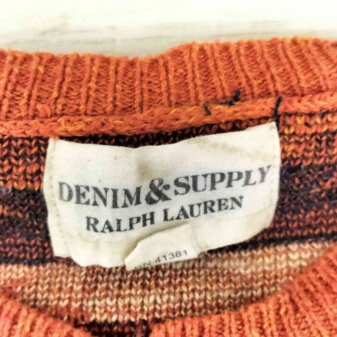 デニムアンドサプライ ラルフローレン DENIM & SUPPLY RALPH LAUREN 総柄 ヘンリーネックコットンニット メンズ JPN:XS