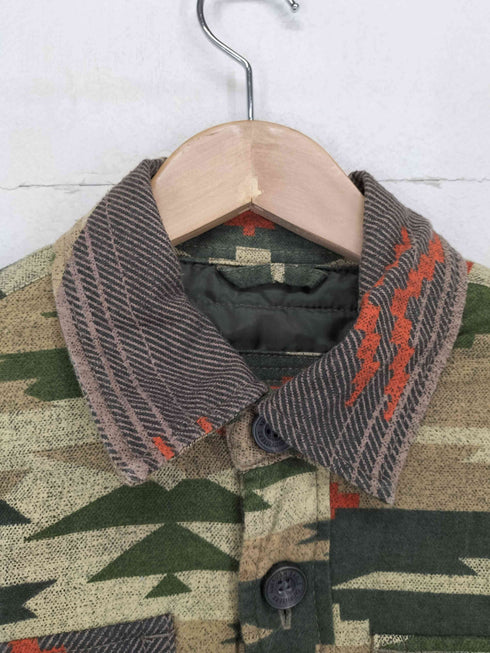 アメリカンイーグルアウトフィッターズ AMERICAN EAGLE OUTFITTERS インディアンデザインシャツジャケット メンズ XS
