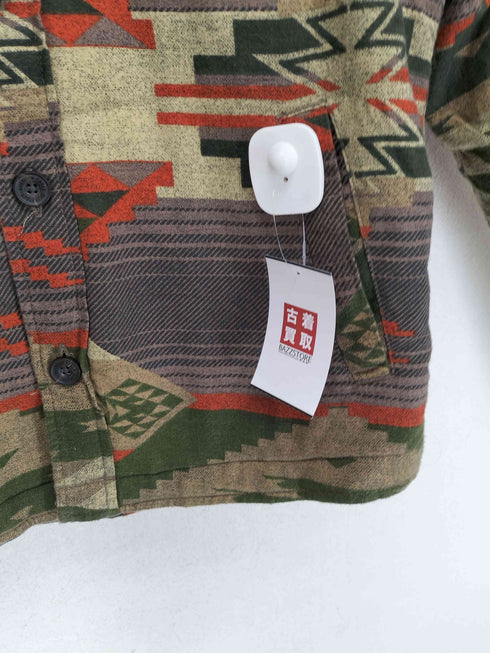 アメリカンイーグルアウトフィッターズ AMERICAN EAGLE OUTFITTERS インディアンデザインシャツジャケット メンズ XS