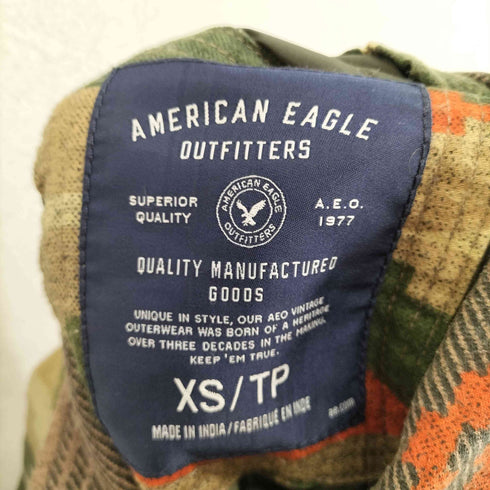 アメリカンイーグルアウトフィッターズ AMERICAN EAGLE OUTFITTERS インディアンデザインシャツジャケット メンズ XS