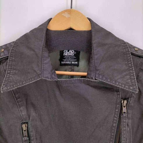グラッドニュース GLAD NEWS コーティング加工ライダースジャケット メンズ JPN:3