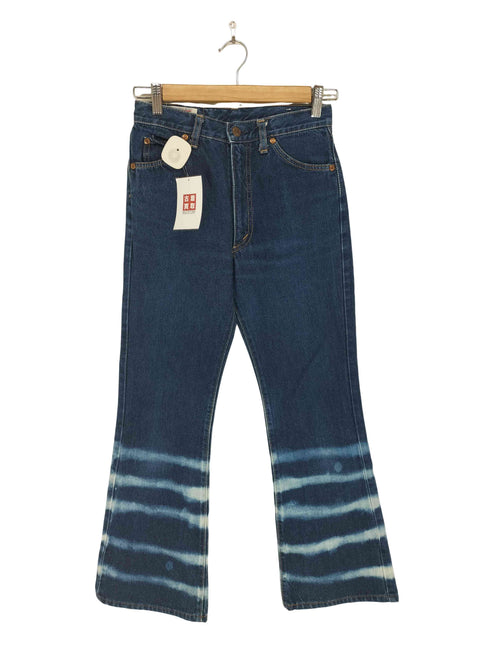 ビッグジョン BIG JOHN 42TALON 裾ブリーチデザインフレアデニムパンツ Y2K レディース