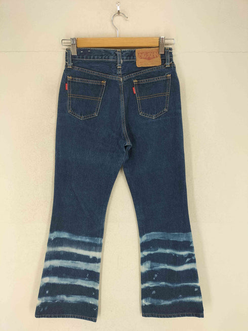 ビッグジョン BIG JOHN 42TALON 裾ブリーチデザインフレアデニムパンツ Y2K レディース