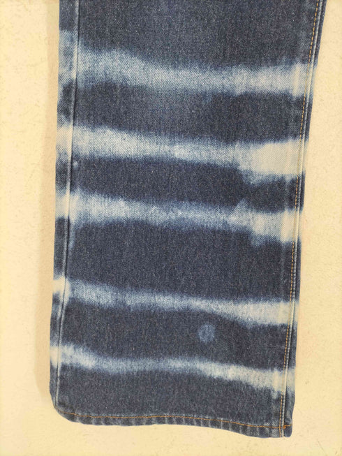 ビッグジョン BIG JOHN 42TALON 裾ブリーチデザインフレアデニムパンツ Y2K レディース