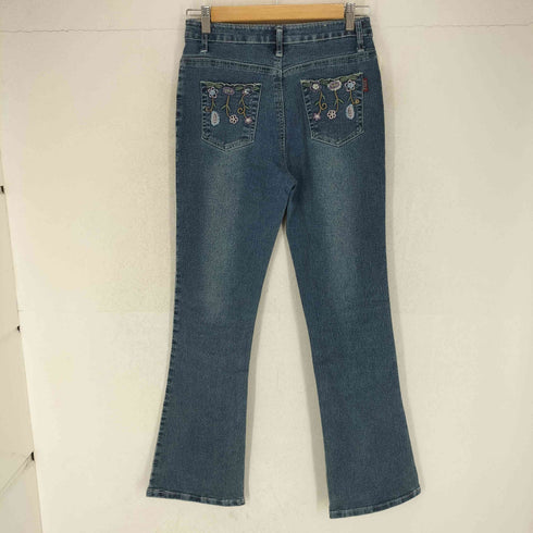 フラワー刺繍フレアデニムパンツ Y2K レディース 30