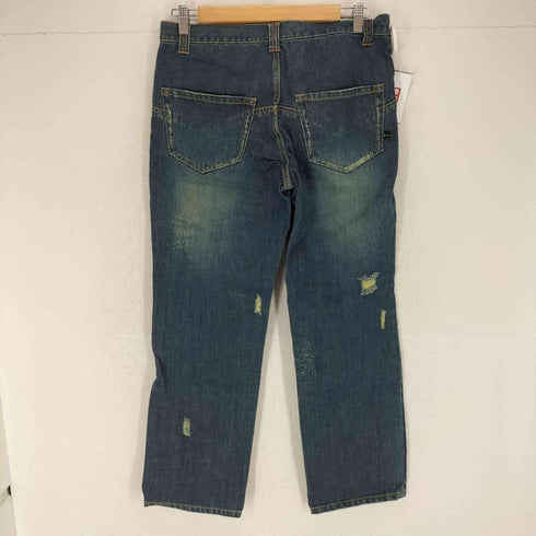 ボタンデザインダメージデニムパンツ Y2K レディース M