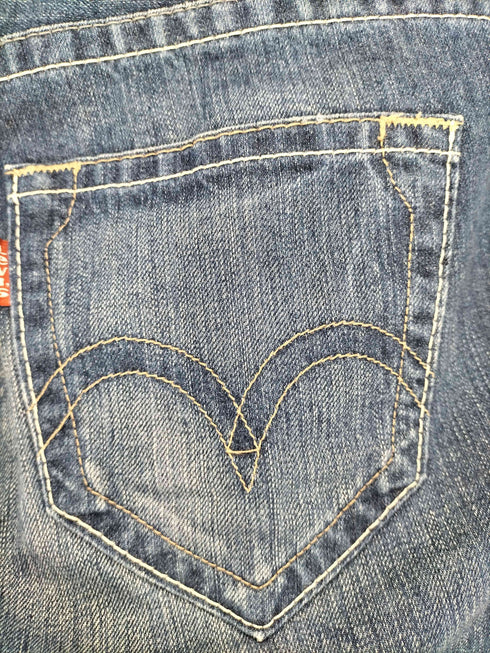 リーバイス Levis 00s ホワイトステッチフレアデニムパンツ レディース 28