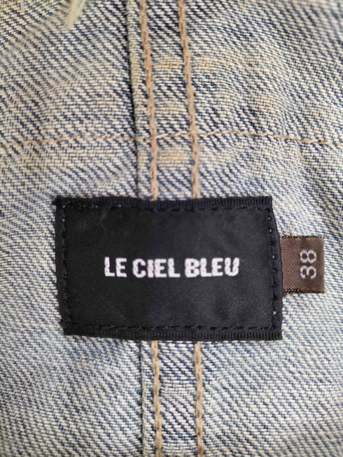 ルシェルブルー LE CIEL BLEU フリンジデザインノーカラーデニムジャケット レディース 38