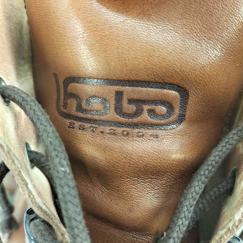 ホーボー hobo イタリア製 レースアップ レザーブーツ メンズ