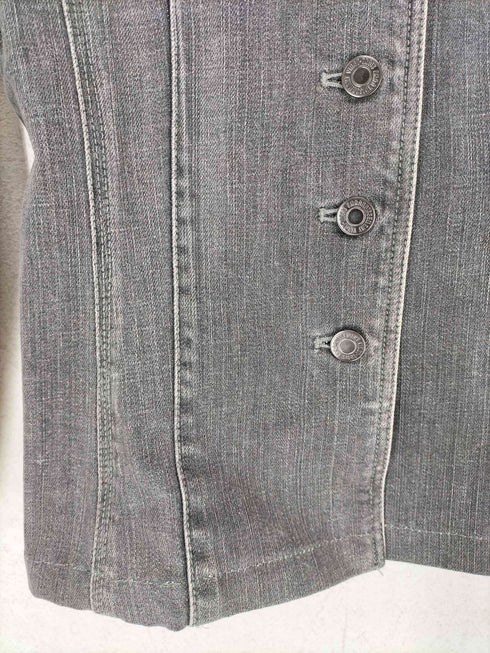 ニジュウサンク 23区 開襟ブラックデニムジャケット レディース 38