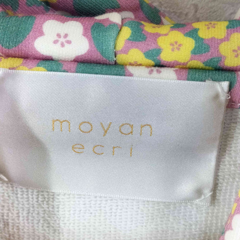 moyan ecri 花柄 短丈パーカー レディース