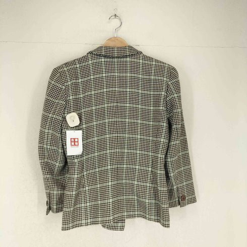 MADE IN ITALY 千鳥格子ダブルブレストテーラードジャケット レディース 42