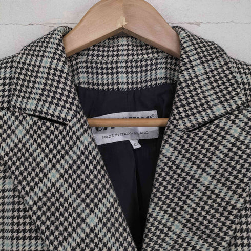 MADE IN ITALY 千鳥格子ダブルブレストテーラードジャケット レディース 42