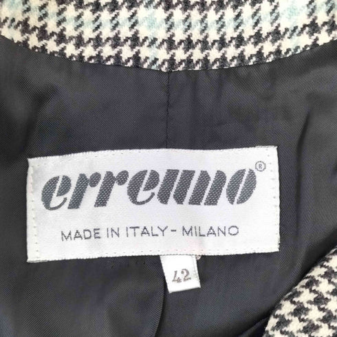 MADE IN ITALY 千鳥格子ダブルブレストテーラードジャケット レディース 42