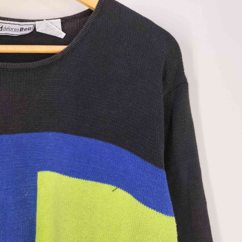delores Bell ラミーコットン パネルデザイン ニット メンズ import:L