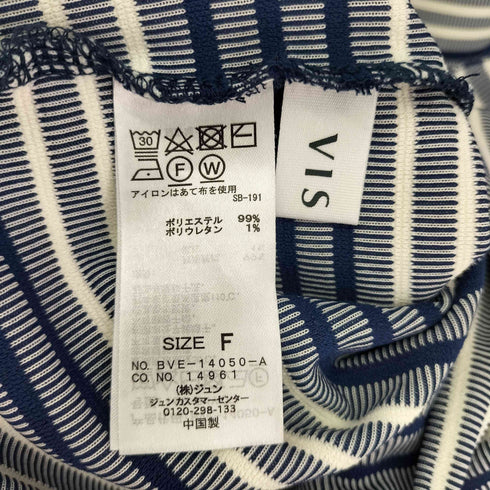 ビス ViS ジャガードマルチボーダーカットワンピース レディース FREE