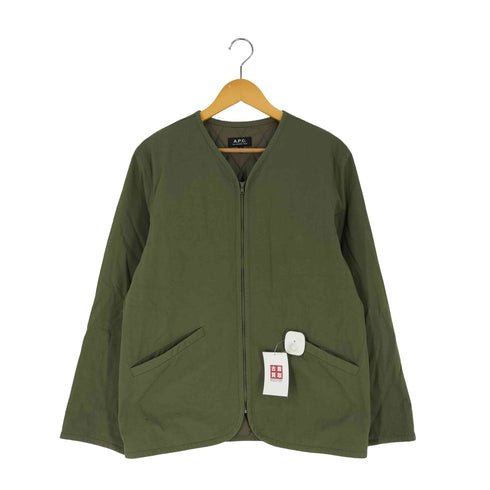 アーペーセー A.P.C. 裏地キルティング Vネック ノーカラージャケット メンズ import:S