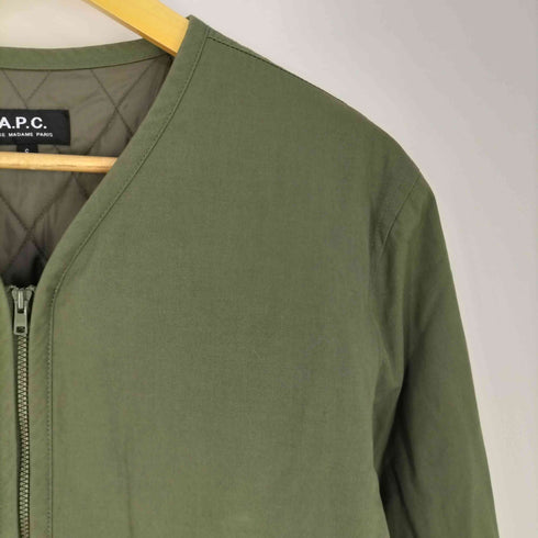 アーペーセー A.P.C. 裏地キルティング Vネック ノーカラージャケット メンズ import:S