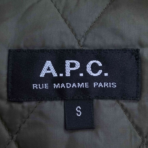 アーペーセー A.P.C. 裏地キルティング Vネック ノーカラージャケット メンズ import:S