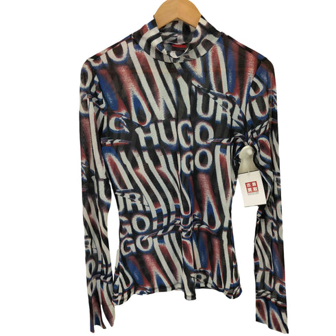 ヒューゴボス HUGO BOSS 総柄 シアートップス セカンドスキン サムホール レディース JPN:M