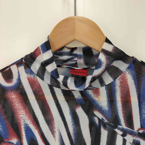 ヒューゴボス HUGO BOSS 総柄 シアートップス セカンドスキン サムホール レディース JPN:M