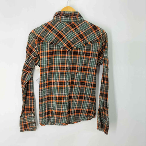 オーシャンパシフィック Ocean Pacific カットオフデザイン L/Sウエスタンシャツ レディース JPN:XL