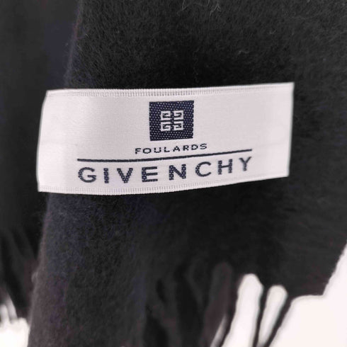 ジバンシィ GIVENCHY OLD 同色ロゴ刺繍&ロゴパッチ マフラー メンズ ONE SIZE