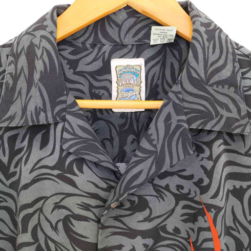OCEAN CURRENT 90-00s ドラゴン ファイヤー プリント オープンカラー アロハシャツ メンズ JPN:XL