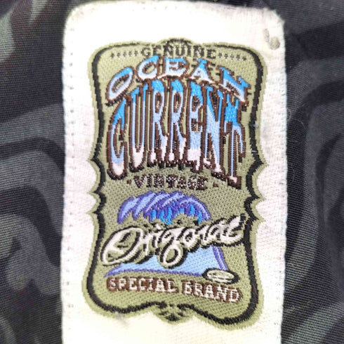 OCEAN CURRENT 90-00s ドラゴン ファイヤー プリント オープンカラー アロハシャツ メンズ JPN:XL