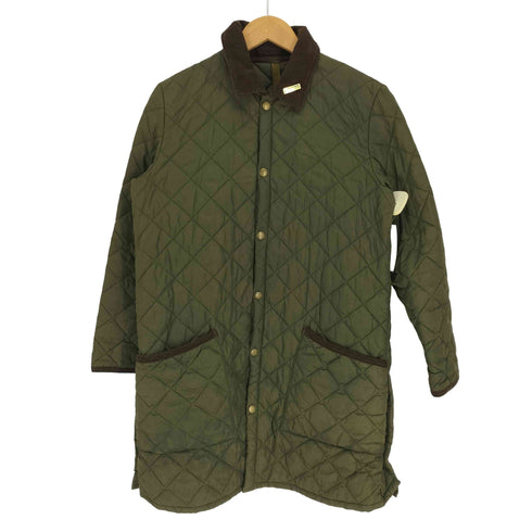 バブアー Barbour LIDDESDALE LONG リデスデイル ロゴ ラペル コーデュロイ襟 キルティング コート レディース 34