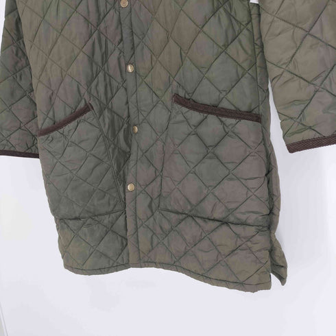 バブアー Barbour LIDDESDALE LONG リデスデイル ロゴ ラペル コーデュロイ襟 キルティング コート レディース 34