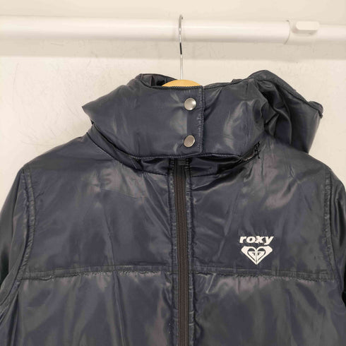 ロキシー ROXY ロゴ刺繍 フーデッドダウンジャケット レディース JPN:L