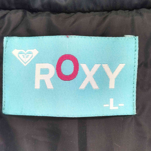 ロキシー ROXY ロゴ刺繍 フーデッドダウンジャケット レディース JPN:L