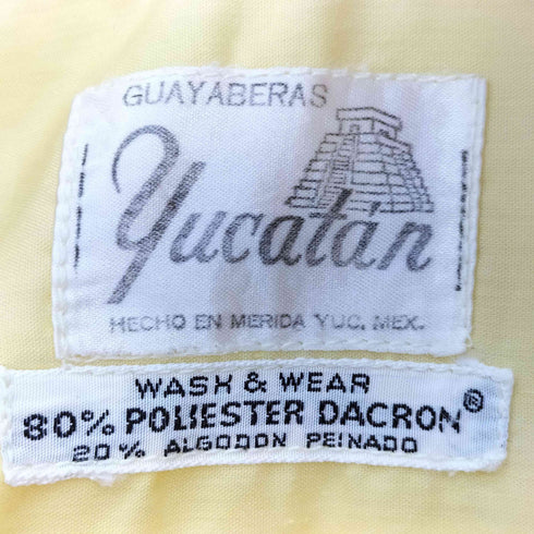 yucatan 70-80s メキシコ製 両面刺繍 グァジャベーラ シャツ キューバシャツ ボックスシルエット メンズ