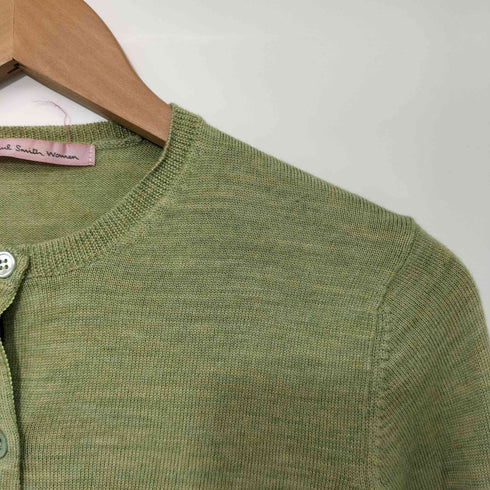 ピーエスポールスミス PS Paul Smith ロゴ刺繍ウールカーディガン レディース import:M