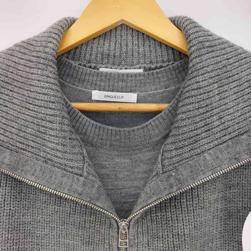 オペークドットクリップ OPAQUE.CLIP ツインセット ハーフZIPベスト×ニットワンピース レディース JPN:L