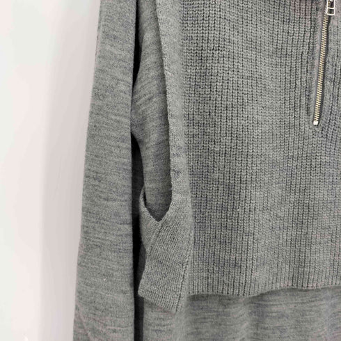 オペークドットクリップ OPAQUE.CLIP ツインセット ハーフZIPベスト×ニットワンピース レディース JPN:L