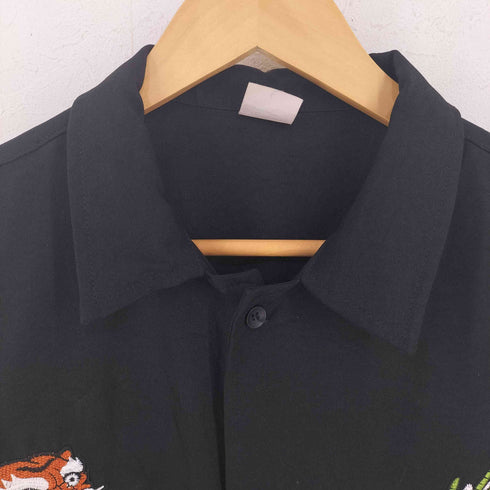 虎 竜 ワッペン 半袖シャツ メンズ import:L